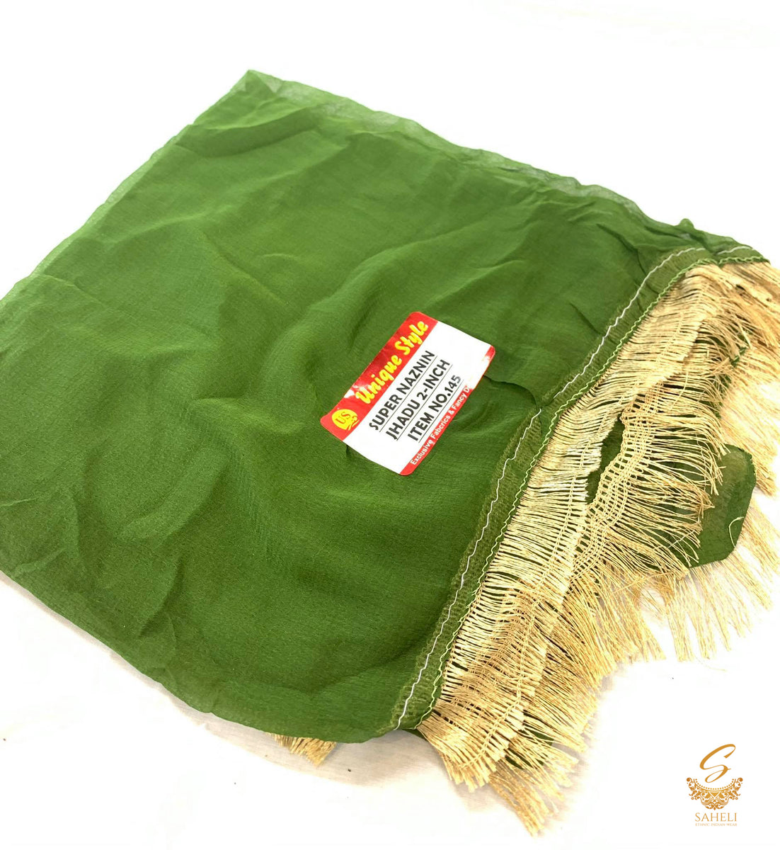 Mulmul Chiffon Feni Green Dupatta