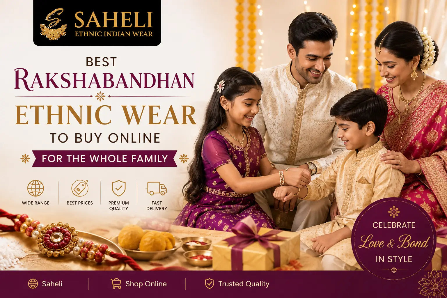 Best Rakshabandhan Ethnic Wear to Buy Online for the Whole Family