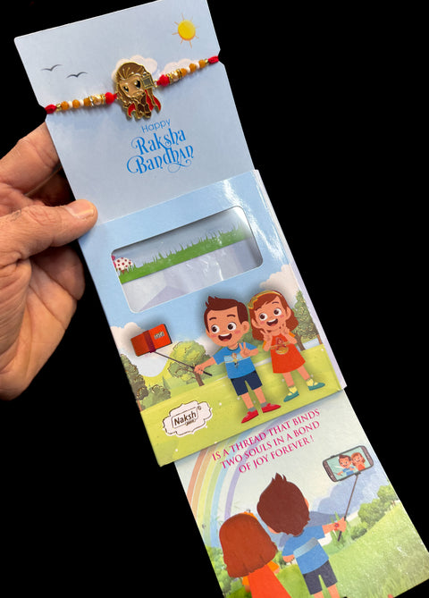 (Video clip attached)KIDS special Beautiful Rakhi in nice pack gift box with beautiful message