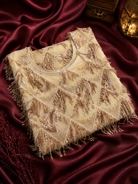 Sequin work with embroidery work georgette based  sharara suit (slight variation in color and design is possible)