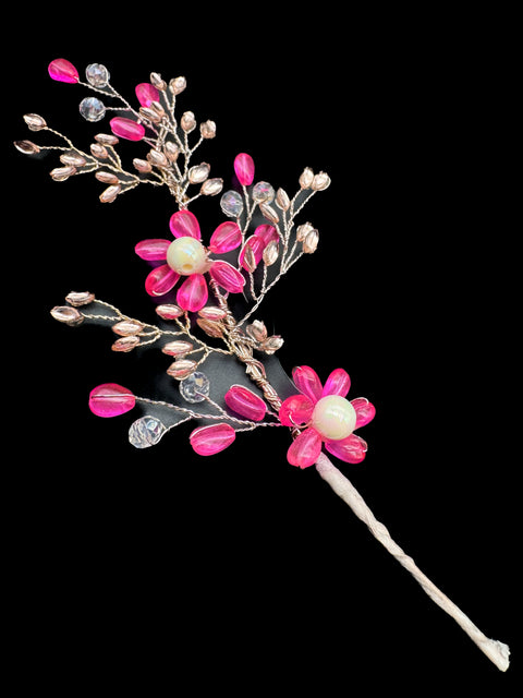 Very shiny and sparkly crystals with pearls hair accessories for styling hair (perfect for curls or hair bun style) easy to use