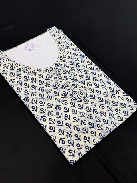 Pure Cotton based Printed short Kurti for girls /Ladies (Size 38 - length 28 inches, Size 42 ,46, 48 length -31 inches)sleeves 17 inch