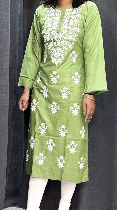 Pure & very soft Rayon based Chikankari work Kurti
