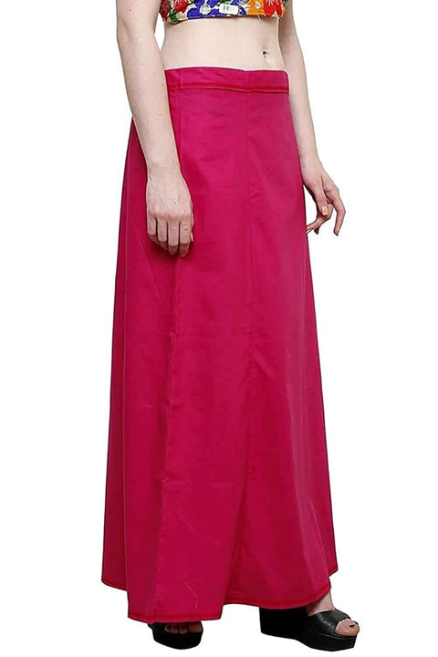 Magenta Pink color cotton Petticoat