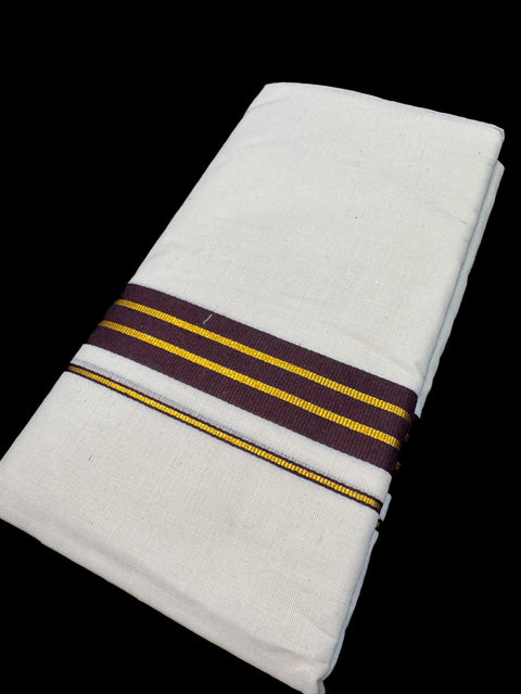 Woven Cotton Kerala Mundu / Dhoti in off White ( 4mtrs )