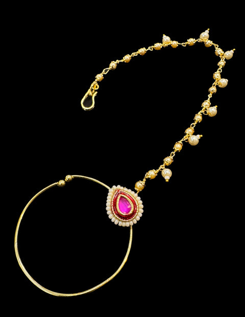 Medium size Original kundan stone Beautiful Bride Nath (non piercing)