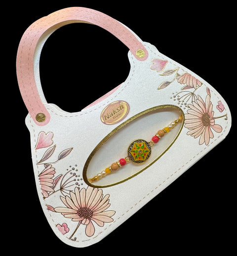 Meenakari work Beautiful Stone Work Rakhi in nice pack