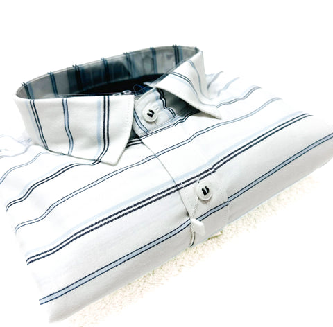 Cotton based beautiful mat look stripe  Shirt