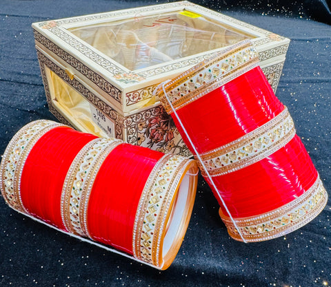 Beautiful polki stone with dotted design Bridal Churra