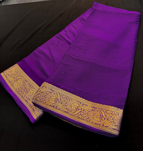 Very very soft pure chiffon georgette Beautiful zari border plain Saree