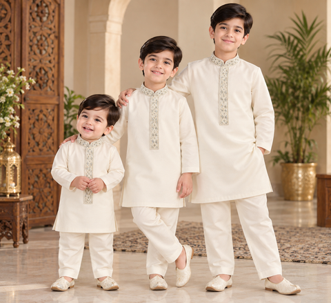 Soft Rayon Silk based handwork neck design kurta, Comes with matching pajama pants..Slight variation in colour and design is possible