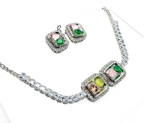 Crystals work small size Necklace set