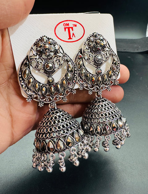 Beautiful oxidised bigger jhumka