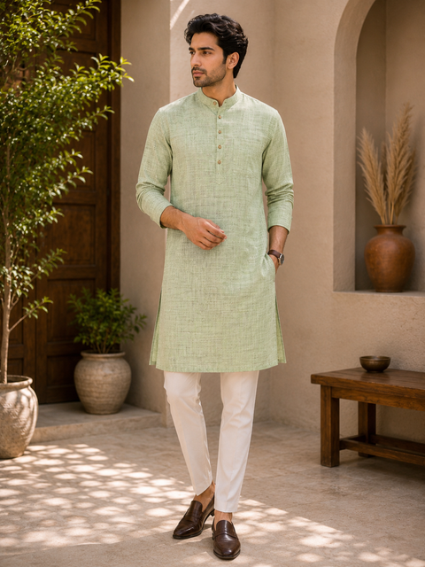 Pure cotton based Men’s Printed kurti (sizes mentioned in inches ,not according to the label on Kurti)size 44 kurti- Length 40 inches and size 46-length 42 inches ) Kurti only. Pants not included.