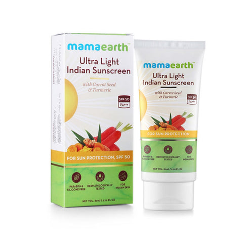 Mamaearth Ultra Light Natural Sunscreen Lotion SPF 50 PA+++