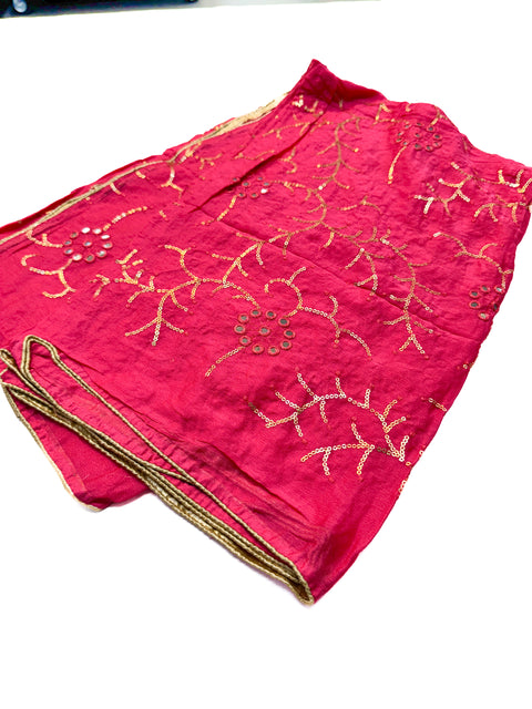 Pure chiffon based soft embroidery work & mirror work dupatta