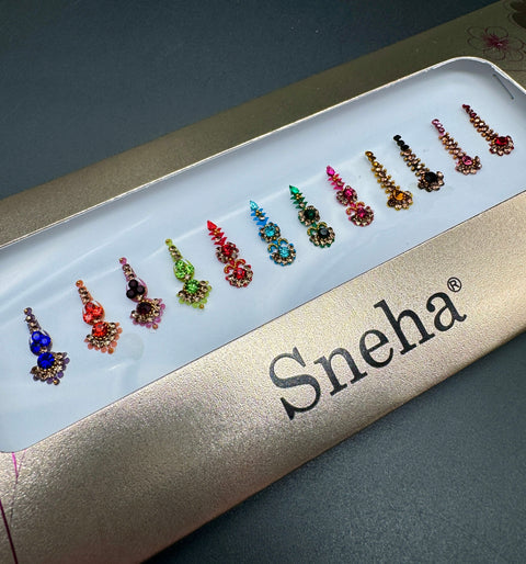 Multicolour Bindi with beautiful Stone work