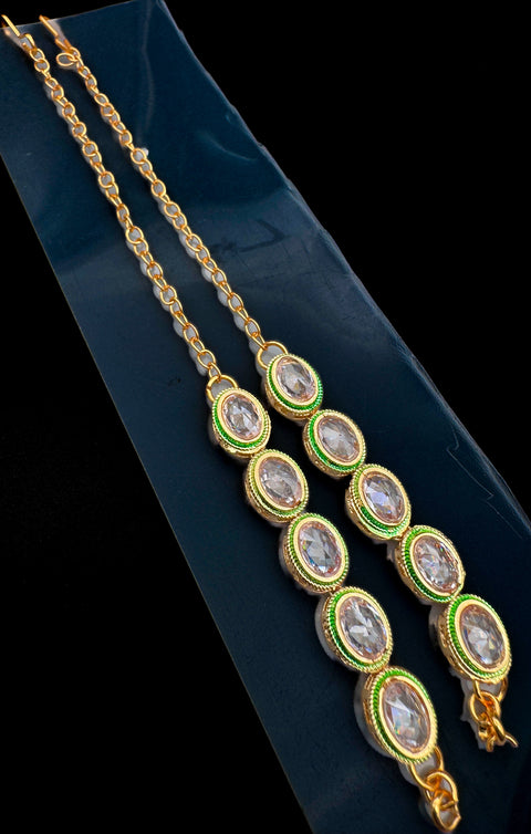 Kundan work beautiful earring support Sahare