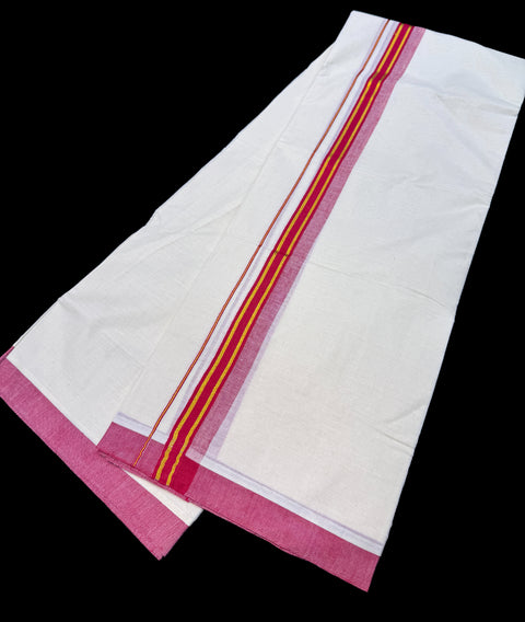 Woven Cotton Kerala Mundu / Dhoti in off White ( 4 mtrs )