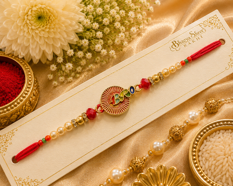 Meenakari work Beautiful Stone Work Rakhi in nice box pack