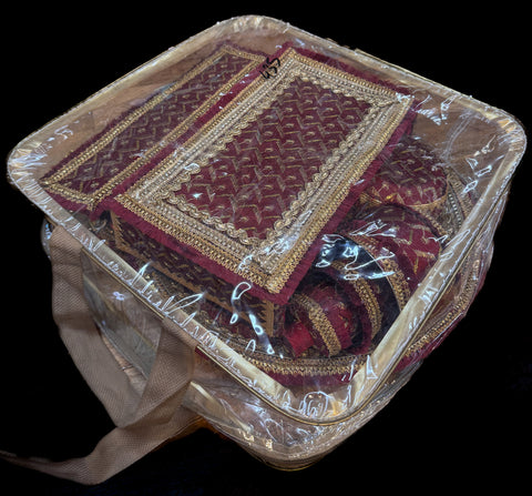 (Video clip attached )Maiyan set for Mehndi / Haldi Ceremony for Wedding (Bride and Groom)