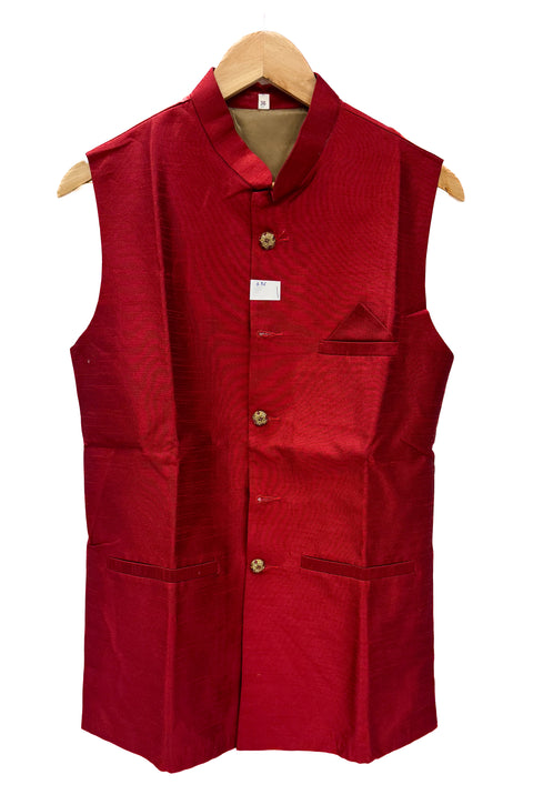 Maroon color Men’s Waistcoat/kurta Jacket