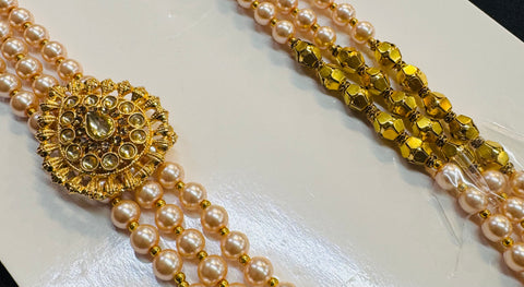 Pearls beautiful mala for groom sherwani