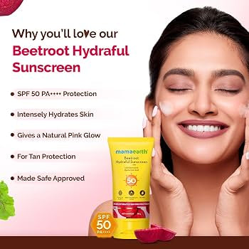Hydraful Beetroot Sunscreen by Mamaearth 50gm