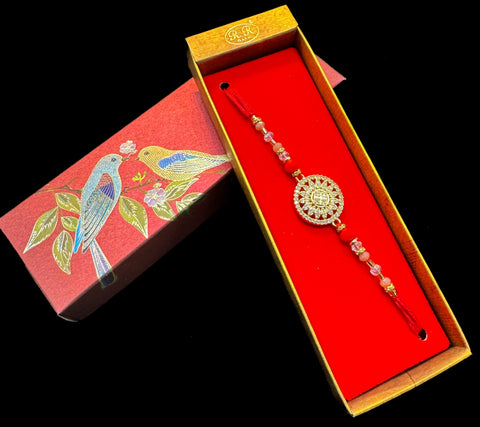 AD stone Beautiful Rakhi in nice pack gift box