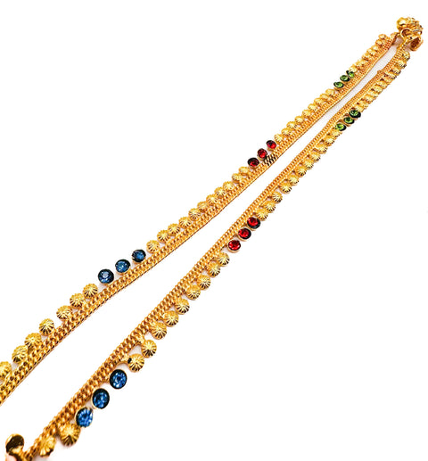 Stone work beautiful Anklets (pair)