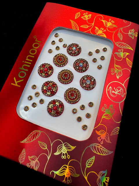 Golden stone Deep Red Bindi