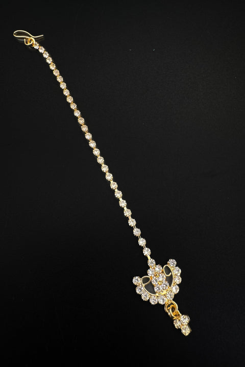 Very small size Gold and Silver  look fine stone work beautiful tikka