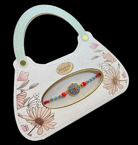 Meenakari work Beautiful Stone Work Rakhi in nice pack