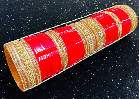 Beautiful stone work studded Bridal Churra