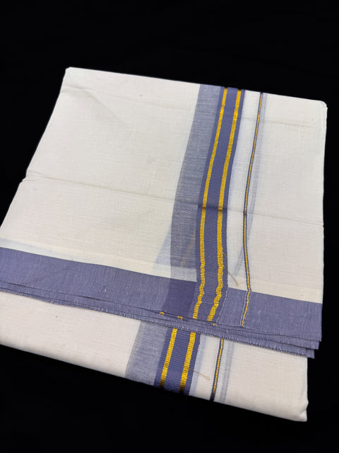 Woven Cotton Kerala Mundu / Dhoti in off White ( 4mtrs )
