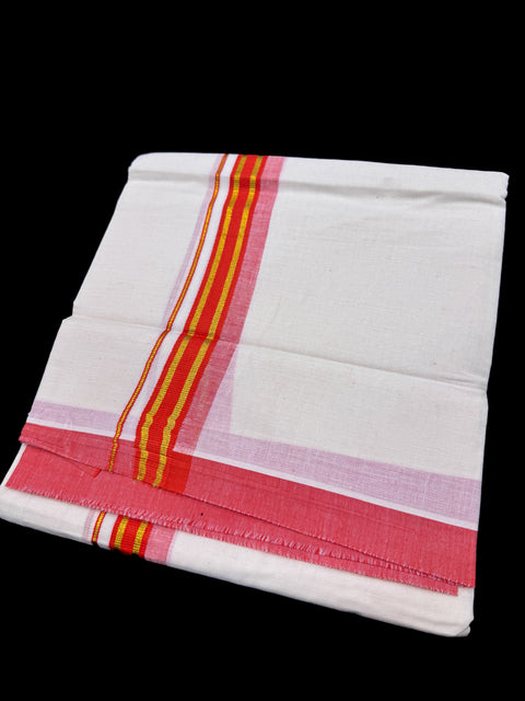 Woven Cotton Kerala Mundu / Dhoti in off White ( 4mtrs )