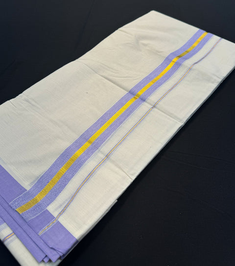 LWoven Cotton Kerala Mundu / Dhoti in Off White ( 4 mtrs )