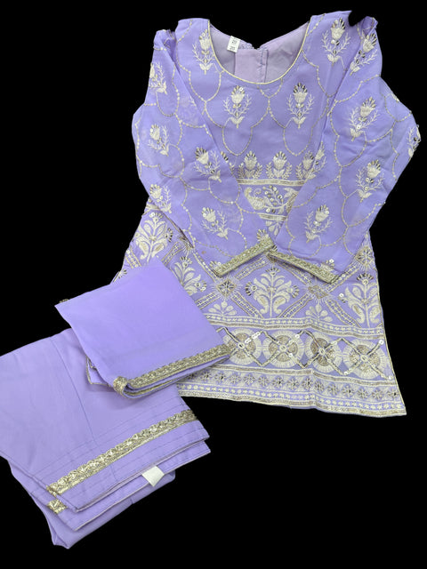 Pure and soft georgette based embroidery with sequined work girls Punjabi suit (salwar suit)with dupatta