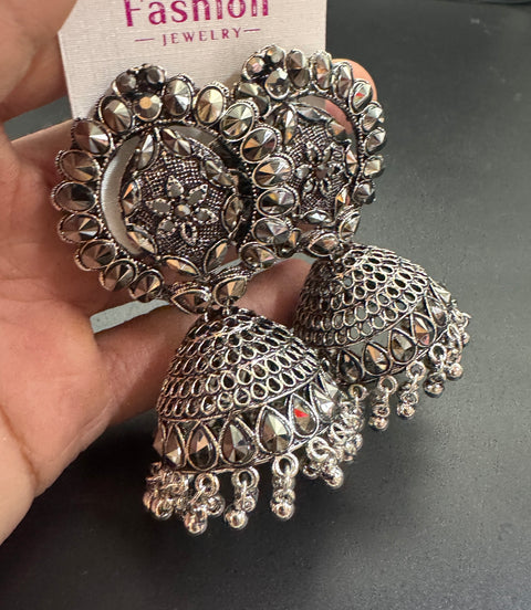 Beautiful oxidised bigger jhumka
