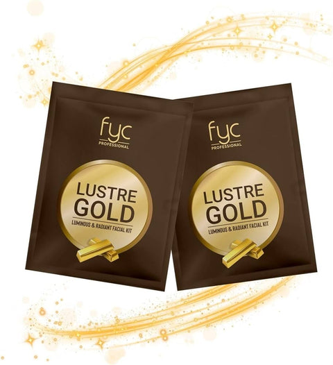 FYC Lustre Gold Facial Kit – a luminous and radiant facial kit designed to refresh dull-looking skin and leave it feeling smooth, bright and glowing.