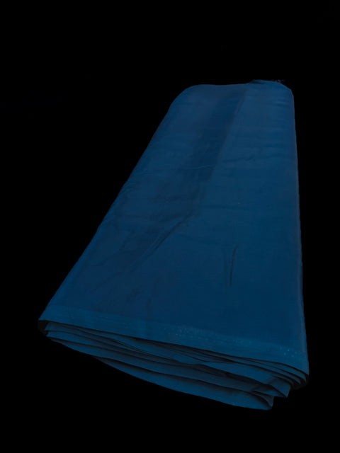 Peacock Blue color Pure and soft Crepe Silk Fabric (per meter)