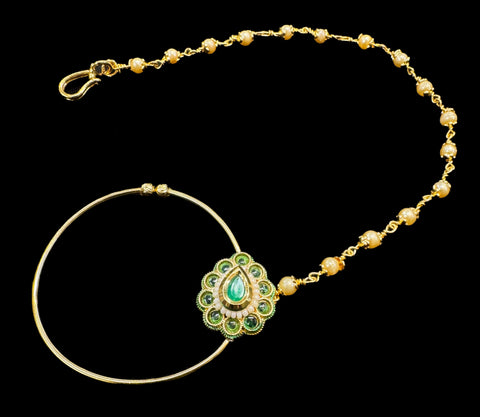 Original Kundan stone Beautiful Bride Nath (non piercing)