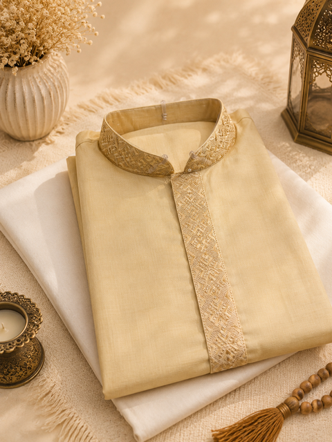 Plus size Pure cotton based Plain kurta with white pajama Set (slight variation in color and design is possible)