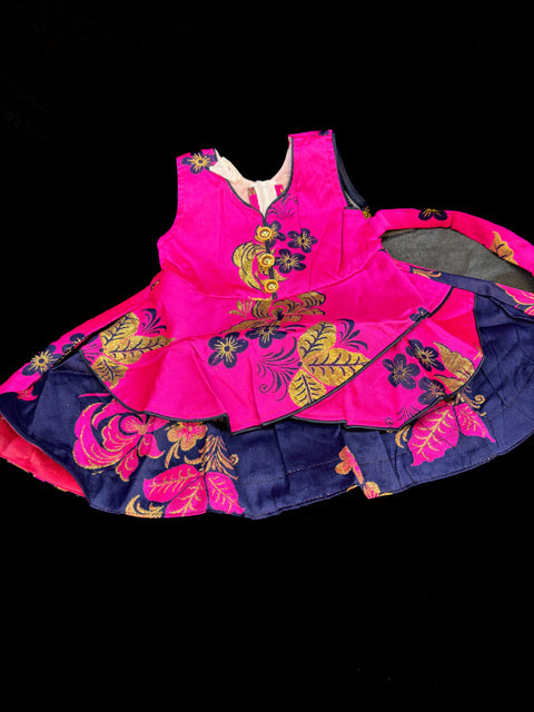 Kids Silk based shiny frock
