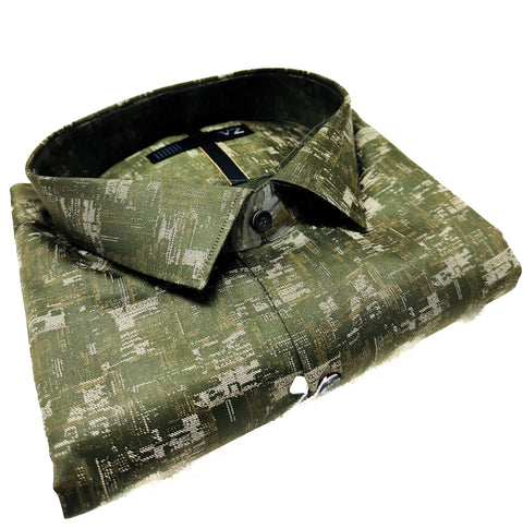 Cotton based beautiful mat look printed Shirt