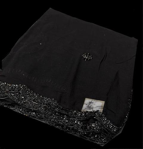 Beautiful handwork stonework border on Soft georgette Sarees