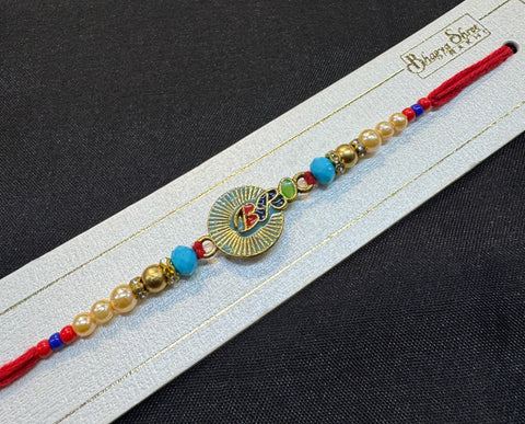 Meenakari work Beautiful Stone Work Rakhi in nice box pack