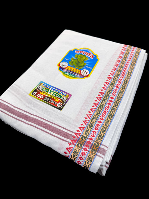 White Colour cotton based apx 5 meter Dhoti
