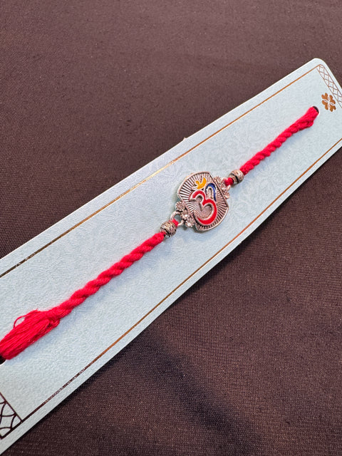 Beautiful Stone Work Rakhi in nice pack gift card