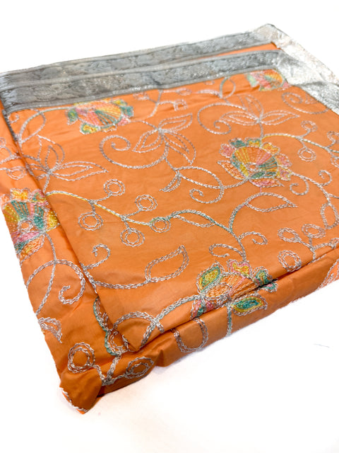 Cotton based Embroidery work Rumala Sahib Double Set With Palkan